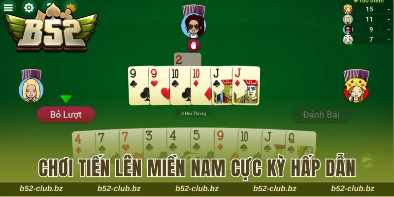 Chơi Tiến Lên Miền Nam cực kỳ hấp dẫn trên nền tảng