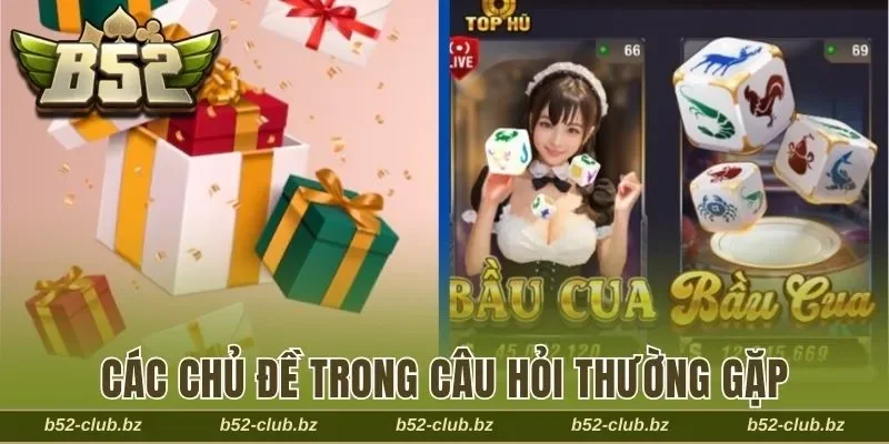Chủ đề thường thấy trong câu hỏi thường gặp