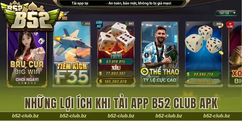 Người chơi đươc hưởng nhiều lợi ích khi tải app