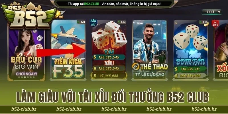 Tài xỉu đổi thưởng B52 Club