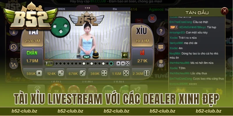 Tài xỉu livestream chất lượng với các dealer xinh đẹp